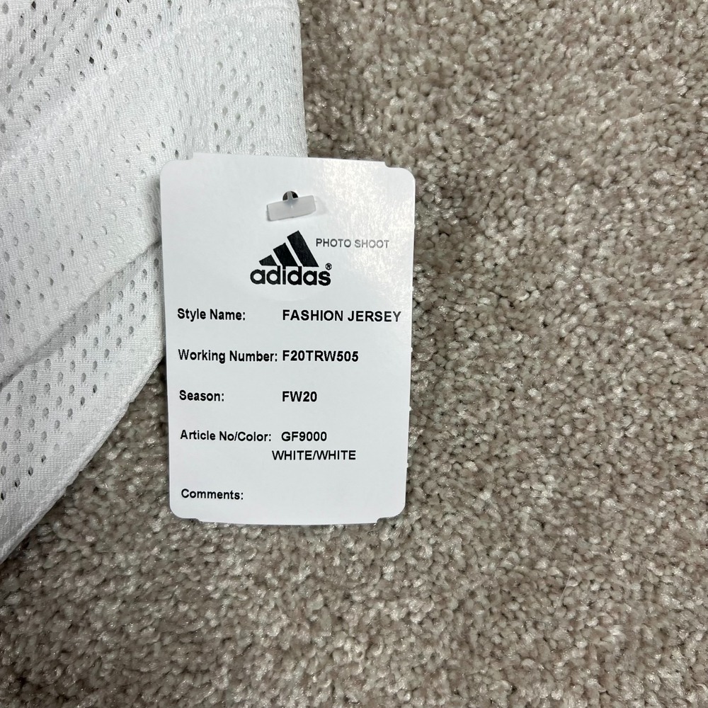 Adidas Womens White Size Small Mesh Button Up Sporty Fashion Jersey Shirt NWT - Picture 6 of 8